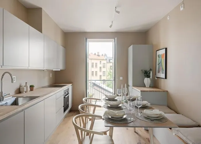 Апартаменты Dinbnb Grunerlokka I 3-bedroom With Balcony Осло